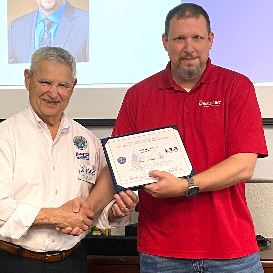 InkJet Director of Sales Honored with Patriot Award from the Employer Support of the Guard and Reserve (ESGR)