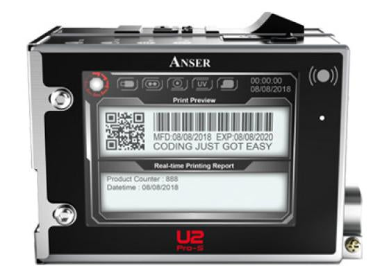 Handheld Anser U2 Pro-S 1/2" Thermal Inkjet Printer
